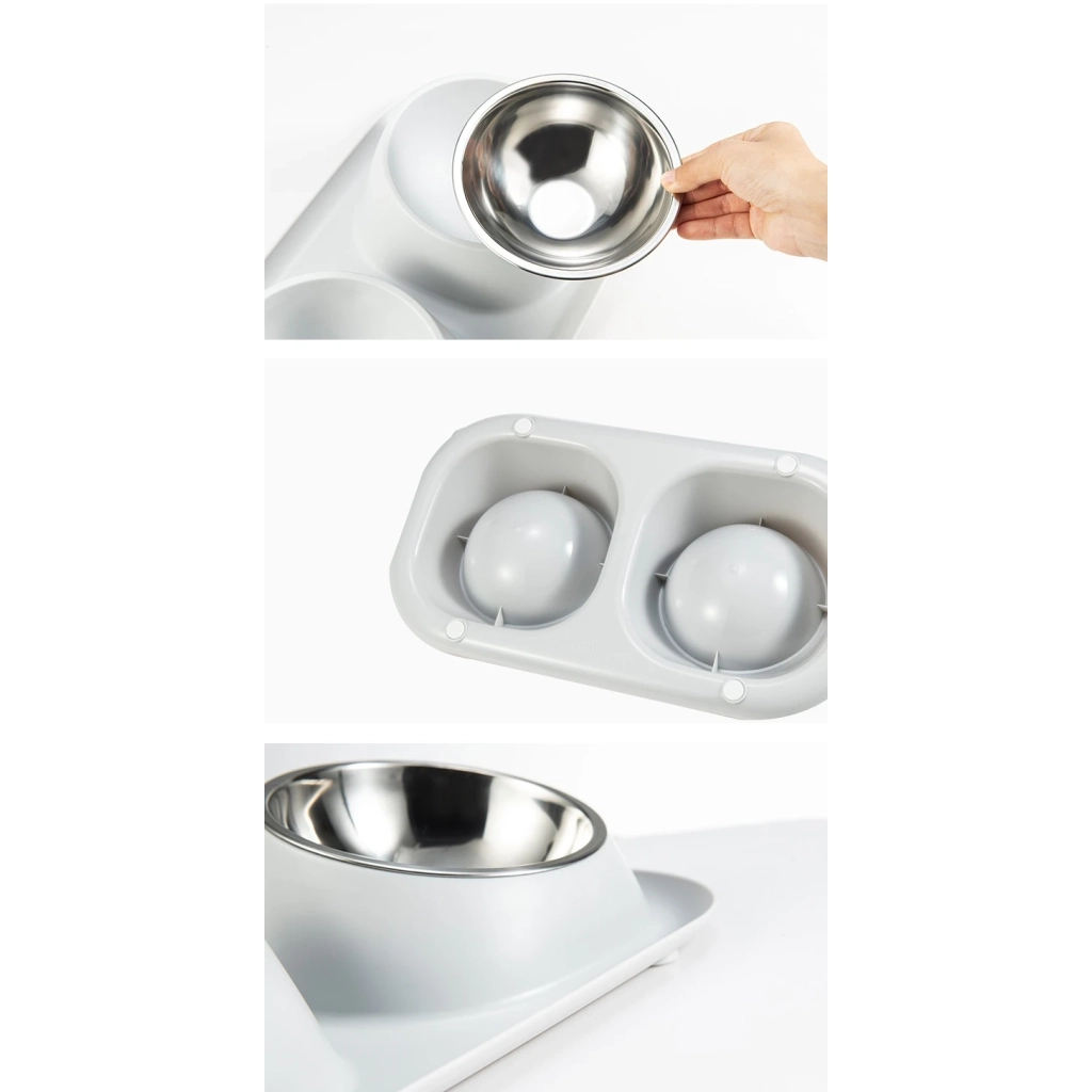Посуд для котів Lapka Годівниця подвійна на підставці (LPK-25) - изображение 3