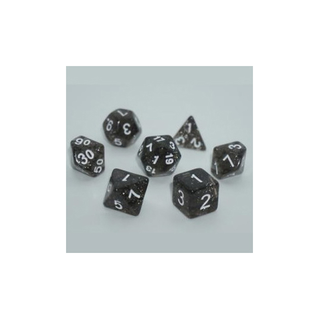 Набір кубиків для настільних ігор Games 7 Days Glitter 7 Dice Set - Black (g7dglit10) - зображення 1