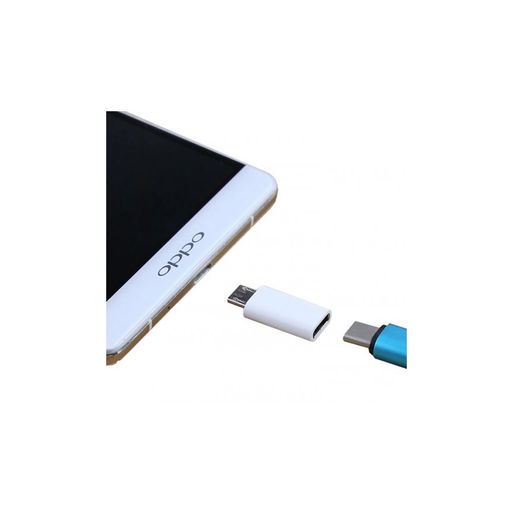 Перехідник Lapara Micro USB Male to USB 3.1 Type-C Female white (LA-MaleMicroUSB-TypeC-Female white) - зображення 3