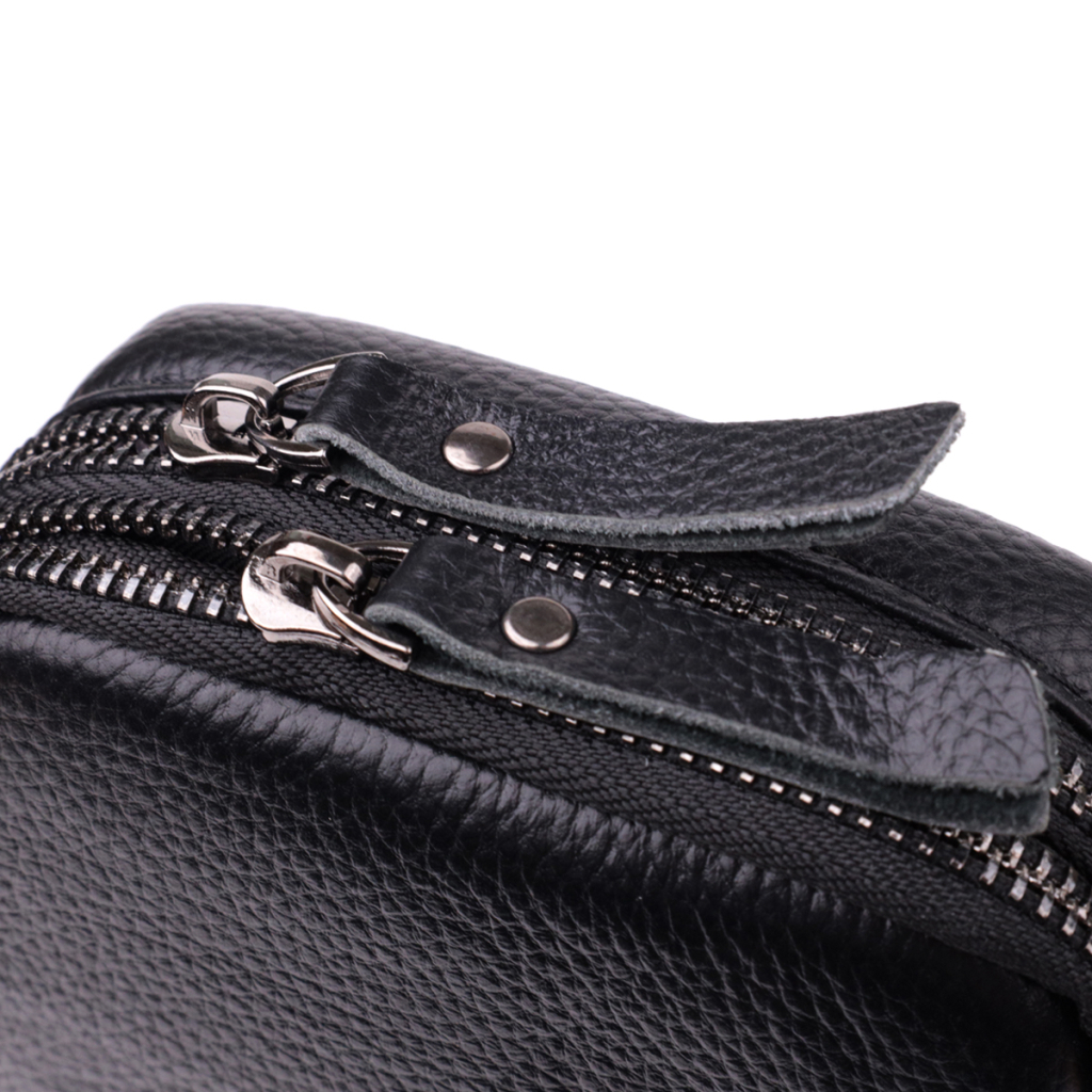 Сумка Vintage Слінг для чоловіків з натуральної шкіри Чорна (sale_15105) - зображення 7