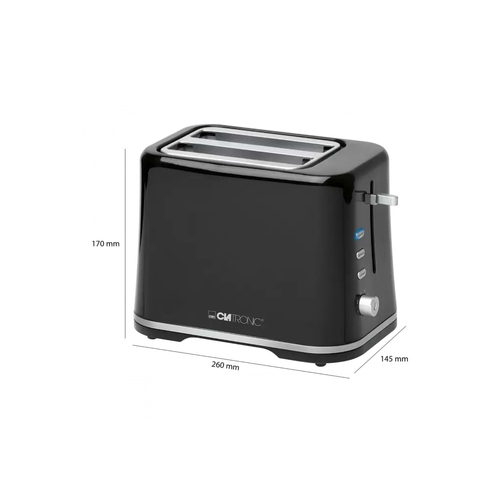 Тостер Clatronic TA 3554 black-silver - зображення 4