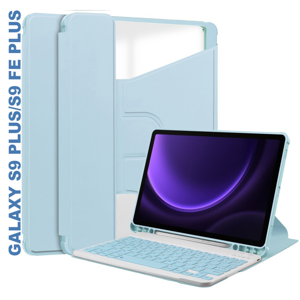 Чохол до планшета BeCover Keyboard 360° Rotatable Samsung Tab S9 Plus (SM-X810/SM-X816)/S9 FE Plus (SM-X610/SM-X616) 12.4" (710395) - зображення 1