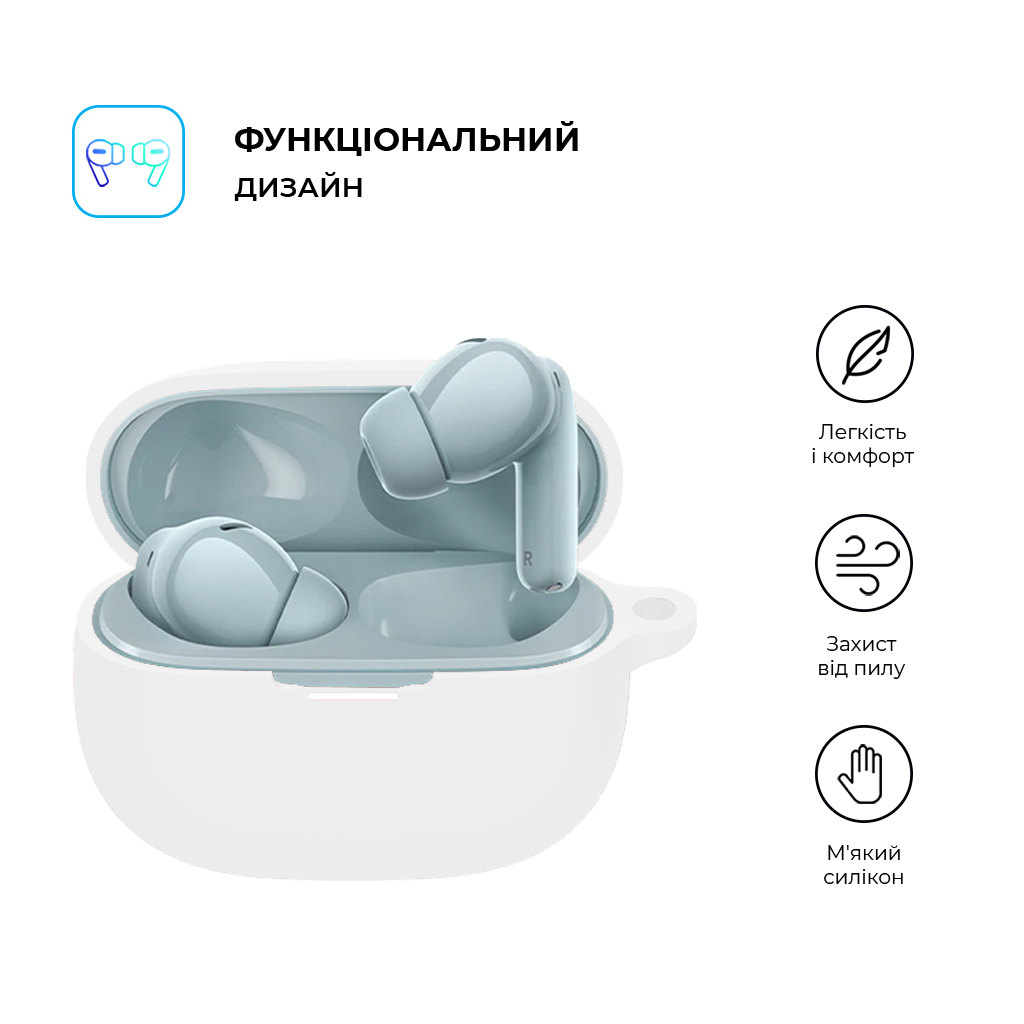 Чохол для навушників Armorstandart Hang Case для Xiaomi Redmi Buds 5 Pro White (ARM75480) - зображення 2