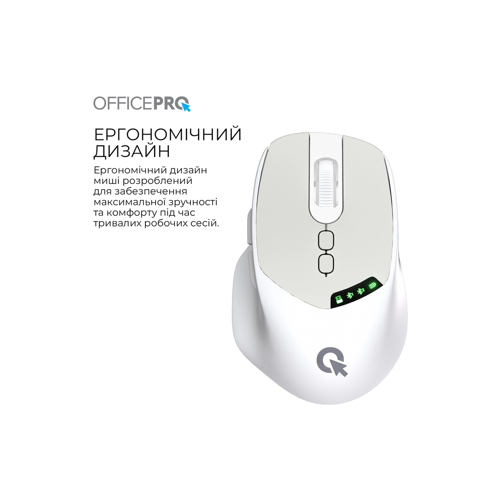 Мишка OfficePro M520W Wireless/Bluetooth White (M520W) - зображення 6