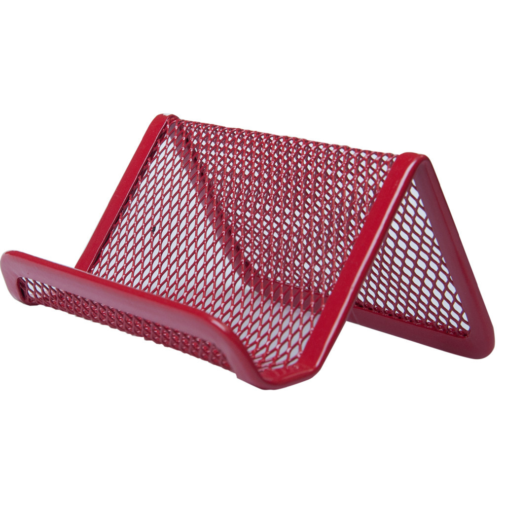 Підставка для візиток Buromax металева, червона (BM.6225-05) - зображення 1