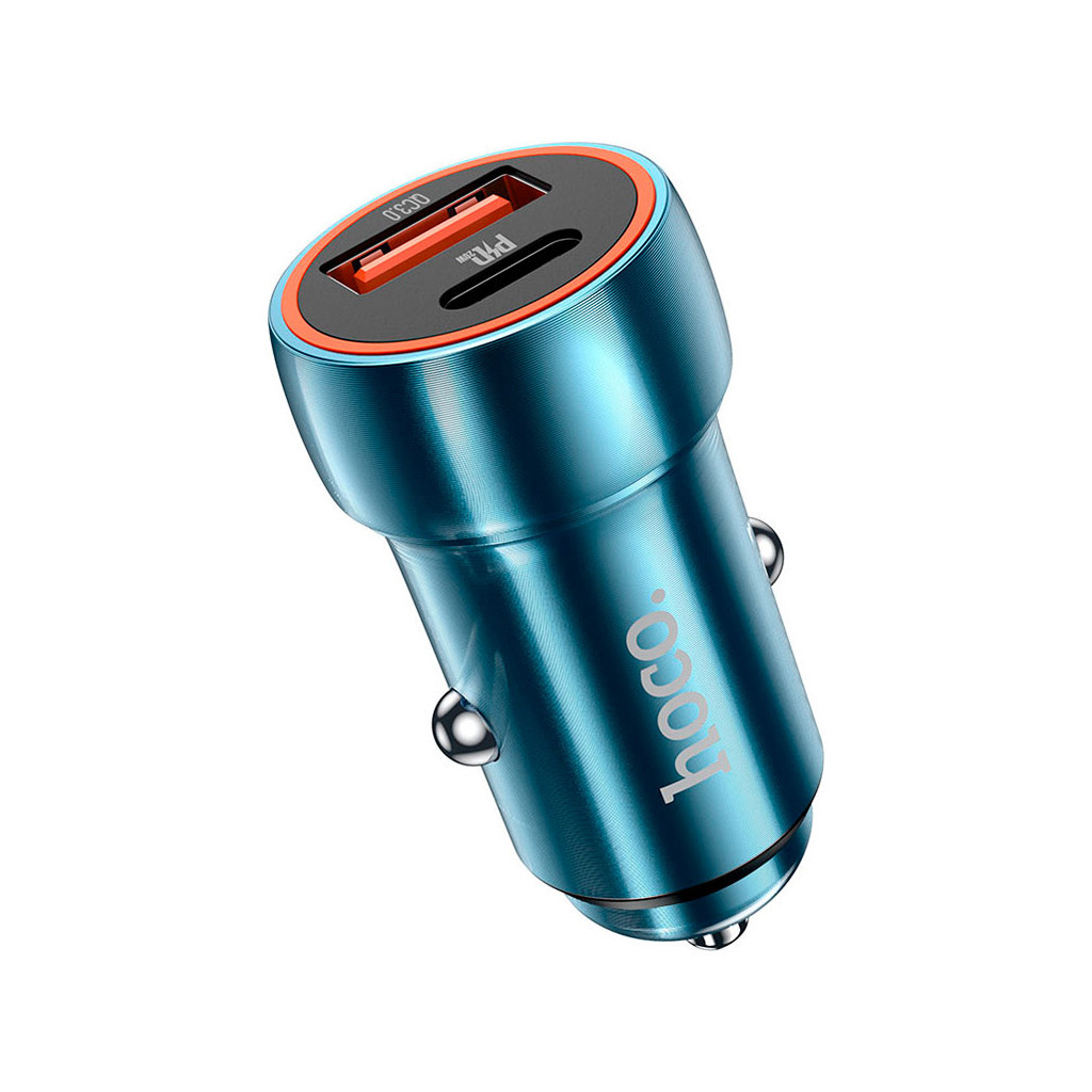 Зарядний пристрій HOCO Z46A USB-A/Type-C Sapphire Blue (6931474770349) - зображення 3