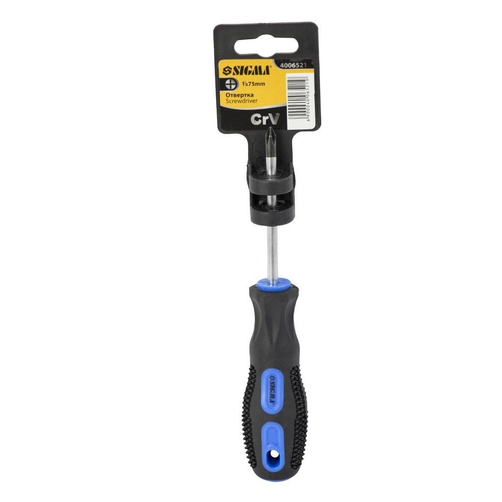 Викрутка Sigma хрестова PH1x75мм СrV (4006521) - зображення 2