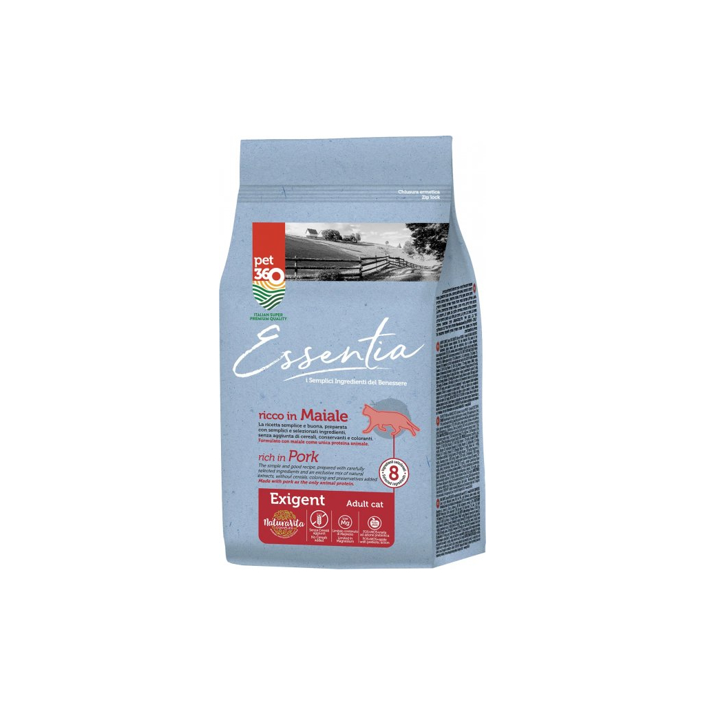 Сухий корм для кішок Essentia Adult Grain Free Exigent зі свининою 1.5 кг (8014556129643) - зображення 1