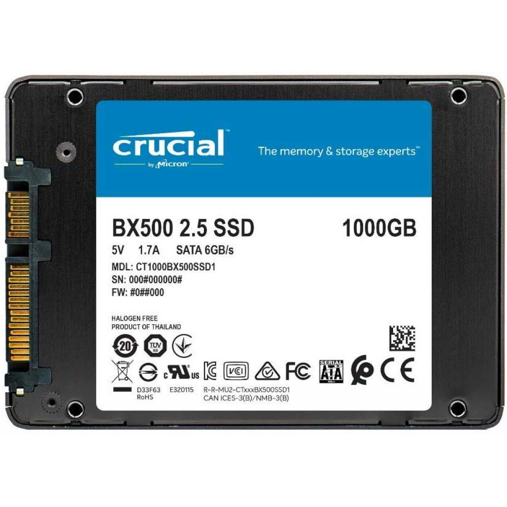 Накопичувач SSD 2.5" 1TB Micron (CT1000BX500SSD1) - изображение 2