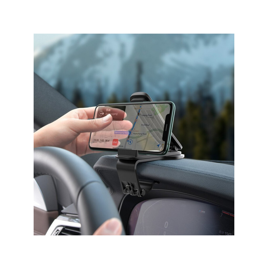 Універсальний автотримач Baseus Big Mouth Pro Car Mount (applicable to centre console) Black (SUDZ-A01) - изображение 6
