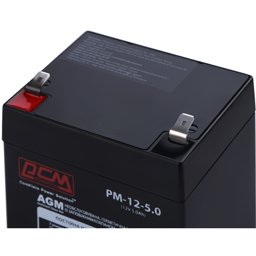 Батарея до ДБЖ Powercom 12V 5Ah (PM-12-5.0) - зображення 3