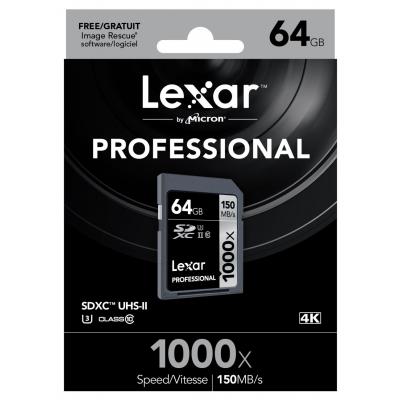 Карта пам'яті Lexar 64GB SDXC class 10 UHS-II U3 4K (LSD64GCRBEU1000) - зображення 3