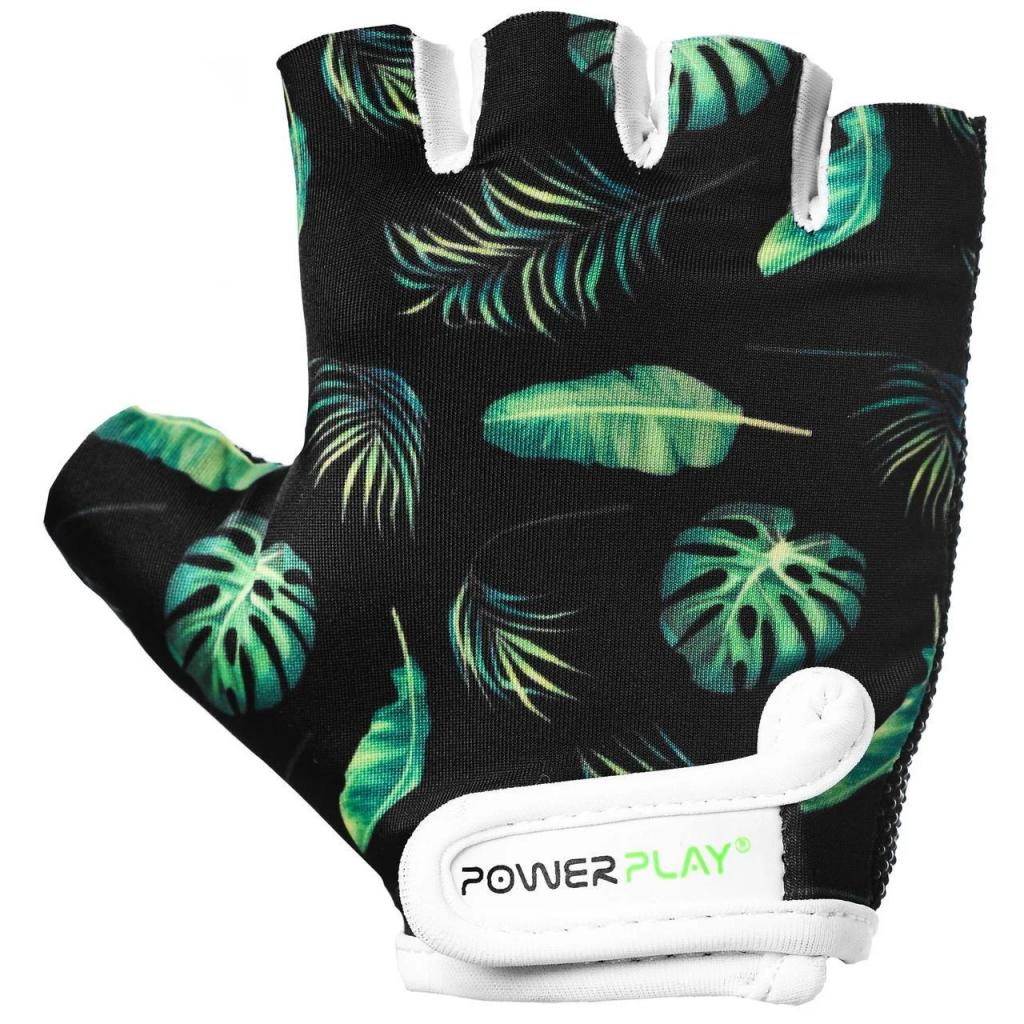 Велорукавиці PowerPlay Children 001 Black Leaves 2XS (001_Black_2XS) - зображення 2