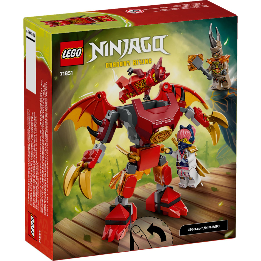 Конструктор LEGO Ninjago Бойовий набір робота Дракона Кая (71851) - зображення 4