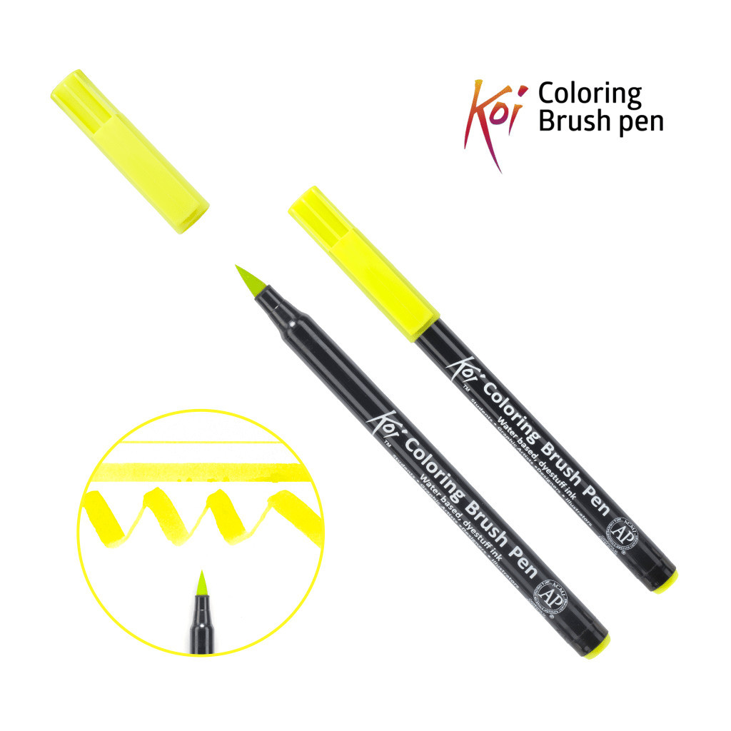 Художній маркер KOI Маркер-пензель акварельний Салатовий, 32 (084511393301) - зображення 1