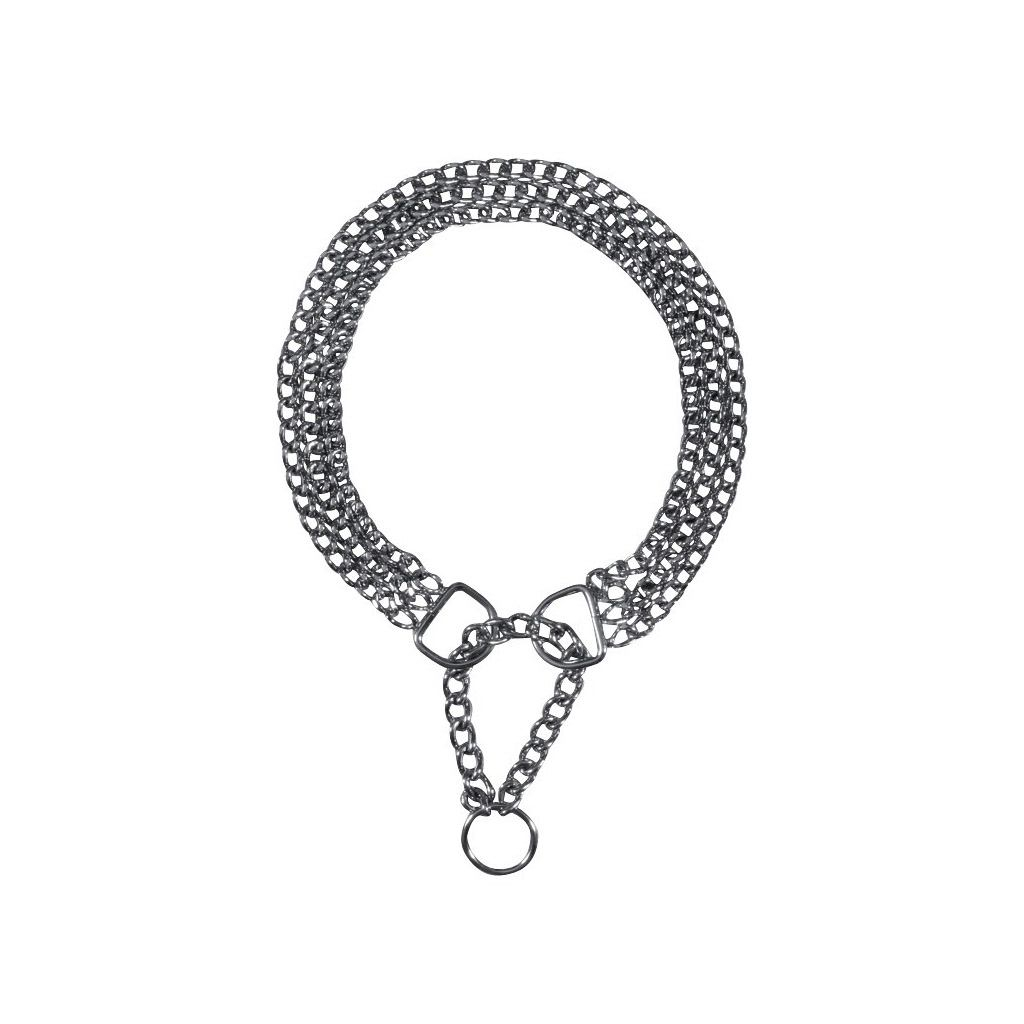 Нашийник для тварин Trixie трьохрядний хромований 60 см/2.5 мм (4011905022680) - зображення 1