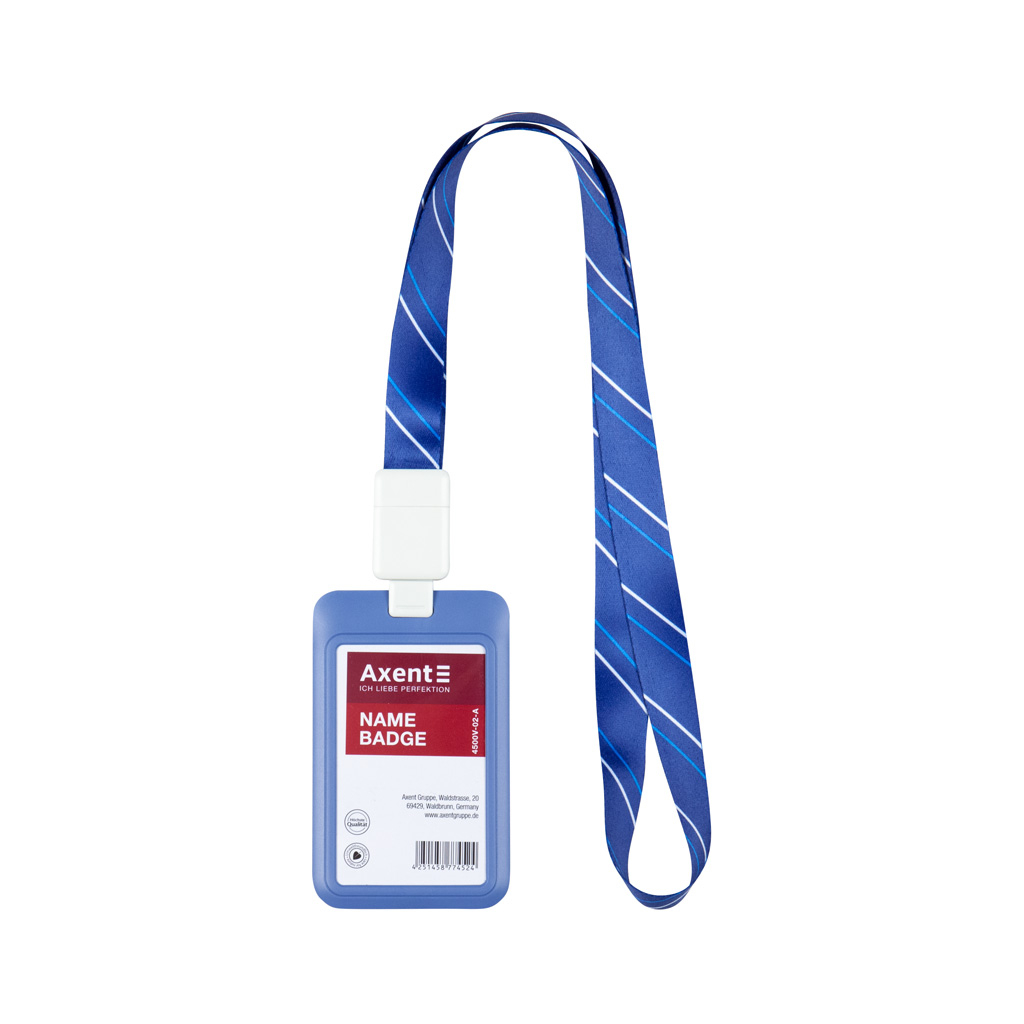 Бейдж Axent слайдер вертикальний, 54х85мм , димчастий синій (4500V-02-A) - изображение 4