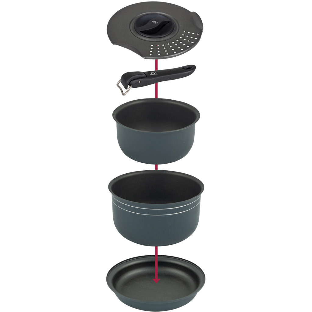 Набір туристичного посуду Bo-Camp Trekking Anthracite 5 предметів Сірий (2300351) - зображення 4