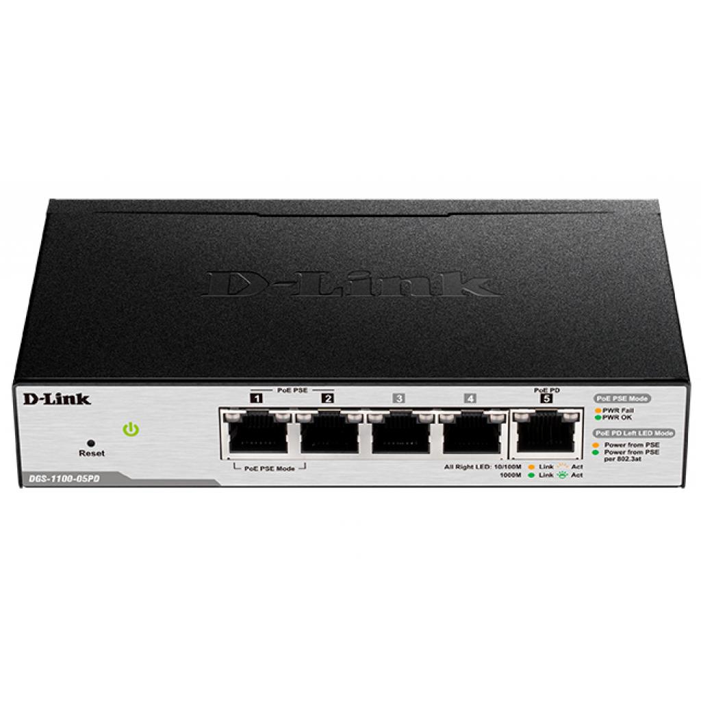 Комутатор мережевий D-Link DGS-1100-05PD - зображення 1