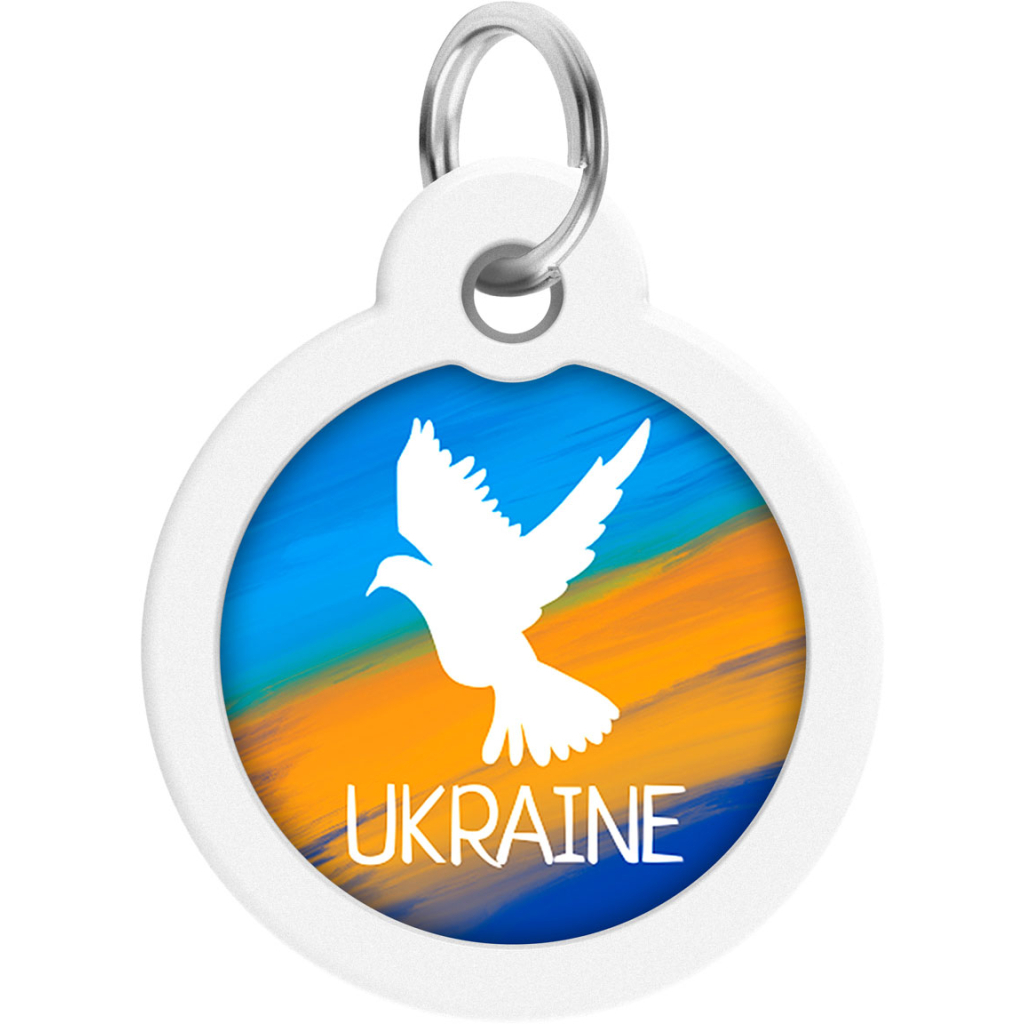 Адресник для тварин WAUDOG Smart ID з QR паспортом "Прапор", круг 30 мм (230-0229) - зображення 2