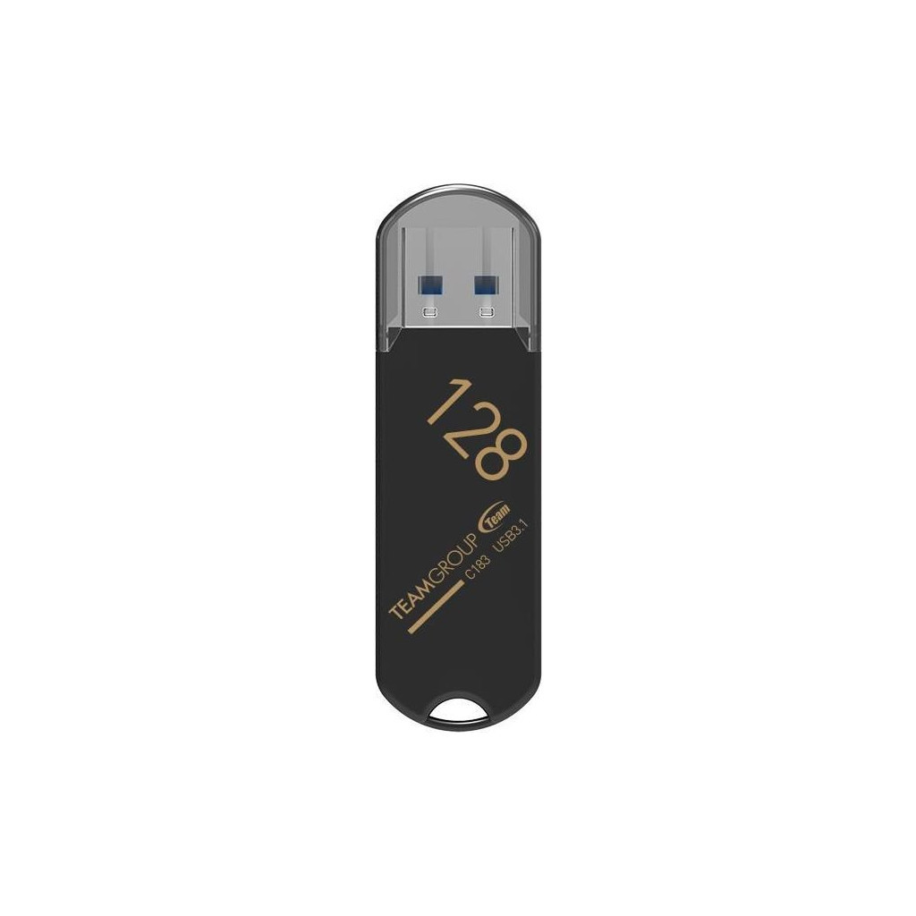 USB флеш накопичувач Team 128GB C183 Black USB 3.1 (TC1833128GB01) - зображення 1