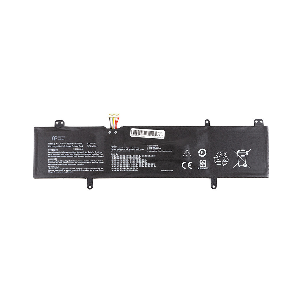 Акумулятор до ноутбука ASUS VivoBook 14 X411UA (B31N1707) 11.4V 3600mAh PowerPlant (NB431793) - зображення 1