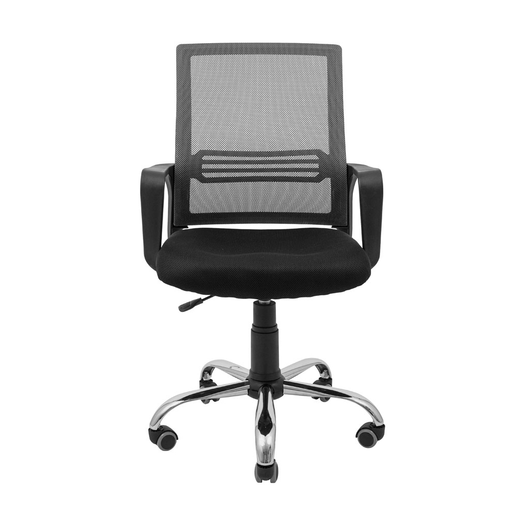 Офісне крісло Richman Джина Хром Піастра Сітка чорна + сіра (ADD0003117) - зображення 2