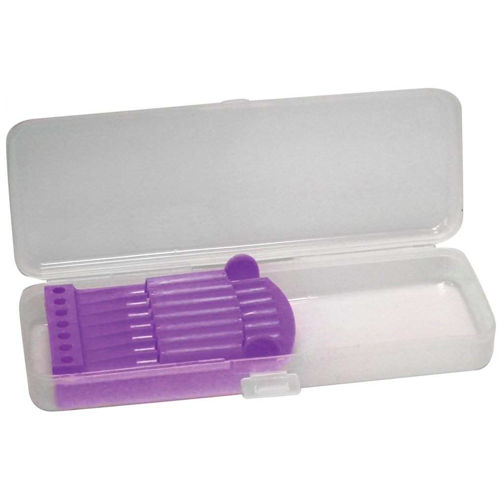 Пенал Cool For School Пластиковий із застібкою Прозорий з бузковим тримачем 8011 (CF85579) - зображення 2