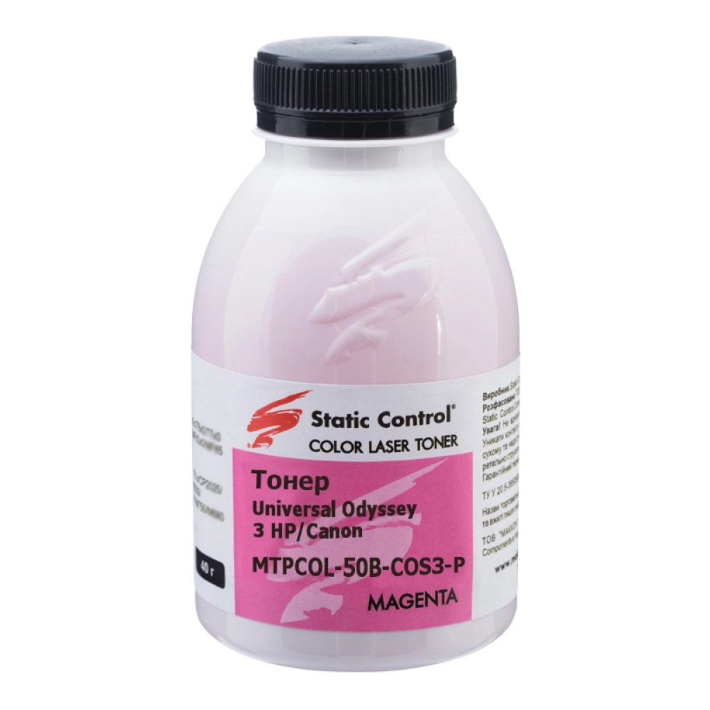 Тонер HP/Canon MPTCOL OS3 40г magenta (фасовка) Static Control (MPTCOL-40B-MAOS3-P) - изображение 1