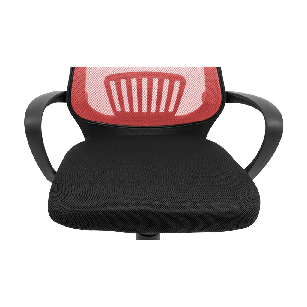 Офісне крісло Richman Стар Хром Піастра Сітка чорна + червона (ADD0003155) - зображення 6