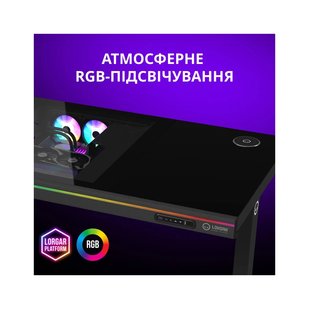 Комп'ютерний стіл Lorgar ELITE 90W Wood Black (LRG-DE90W) - изображение 6