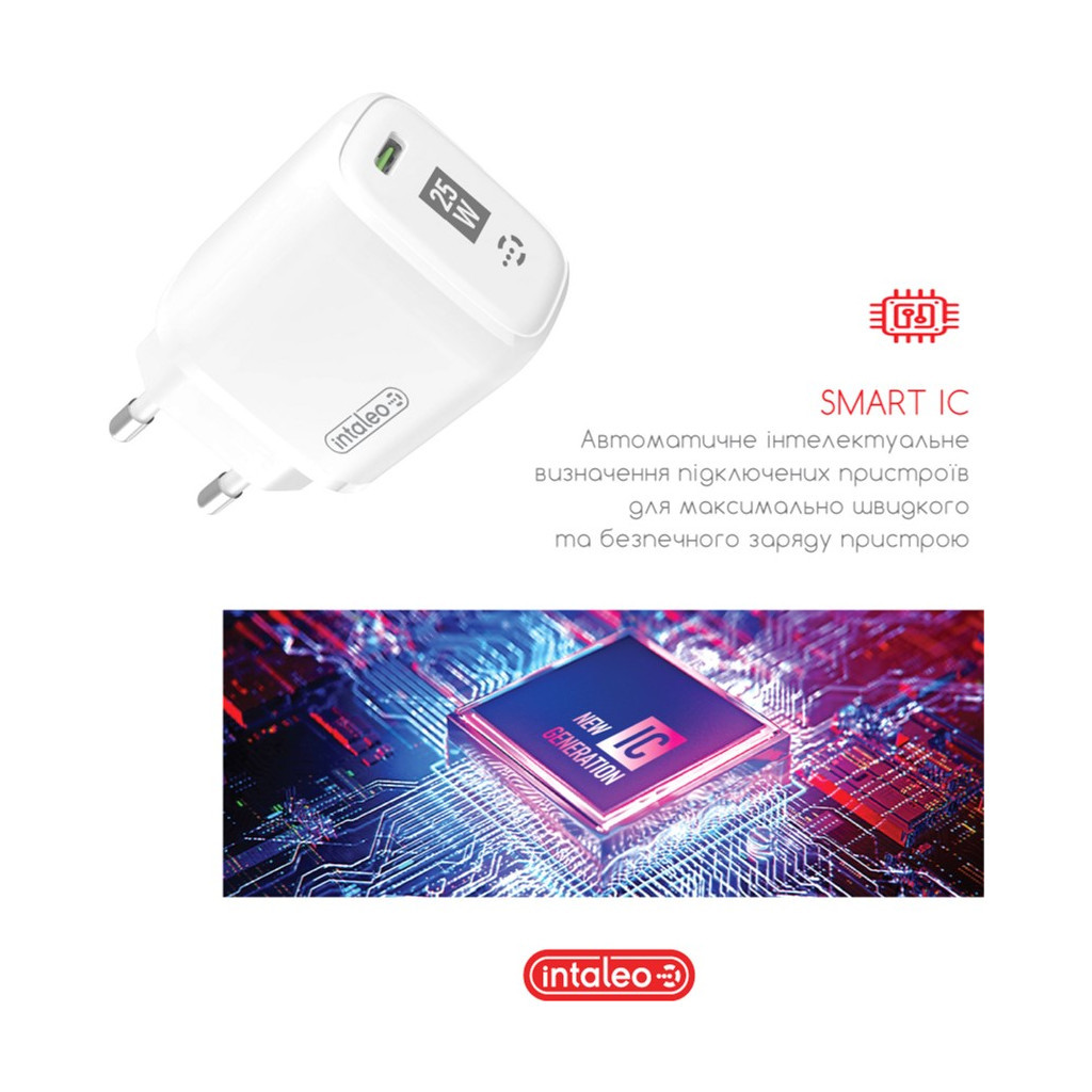 Зарядний пристрій Intaleo TCGQPD125 1хType-C 3A/25W QC/PD3.0 (1283126538827) - зображення 3