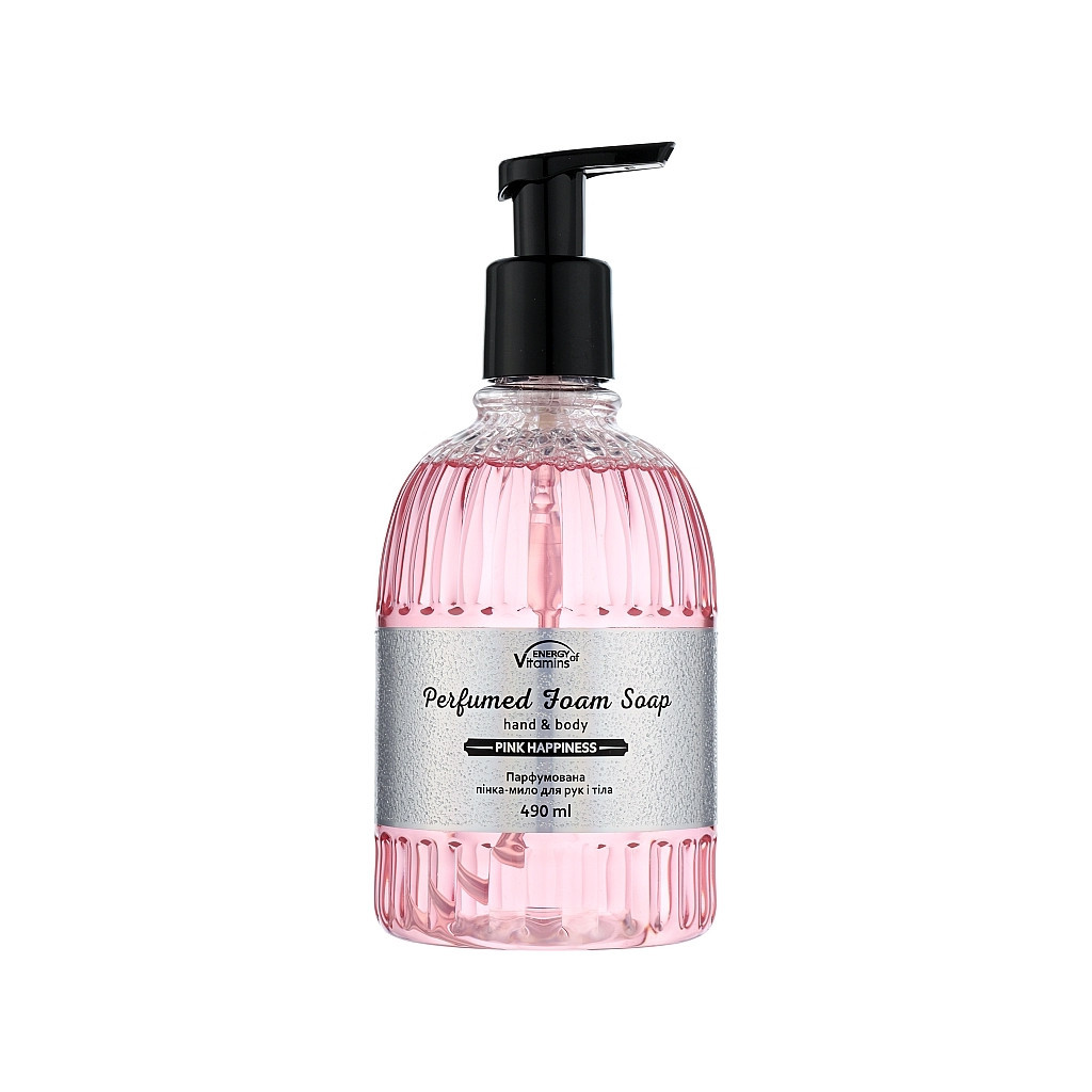 Мило-пінка Energy of Vitamins Perfumed Foam Soap Hand & Body Pink Happiness 490 мл (4823080006832) - зображення 1