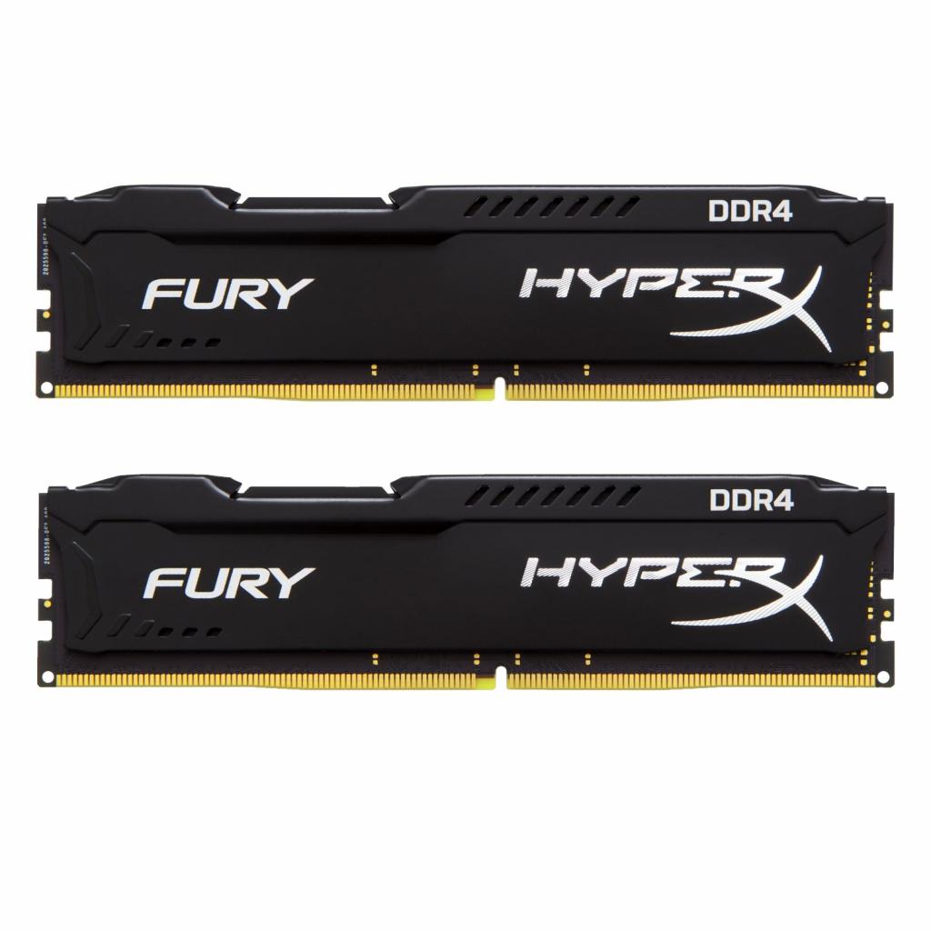 Модуль пам'яті для комп'ютера DDR4 8GB (2x4GB) 2133 MHz Fury Black Kingston Fury (ex.HyperX) (HX421C14FBK2/8) - изображение 1