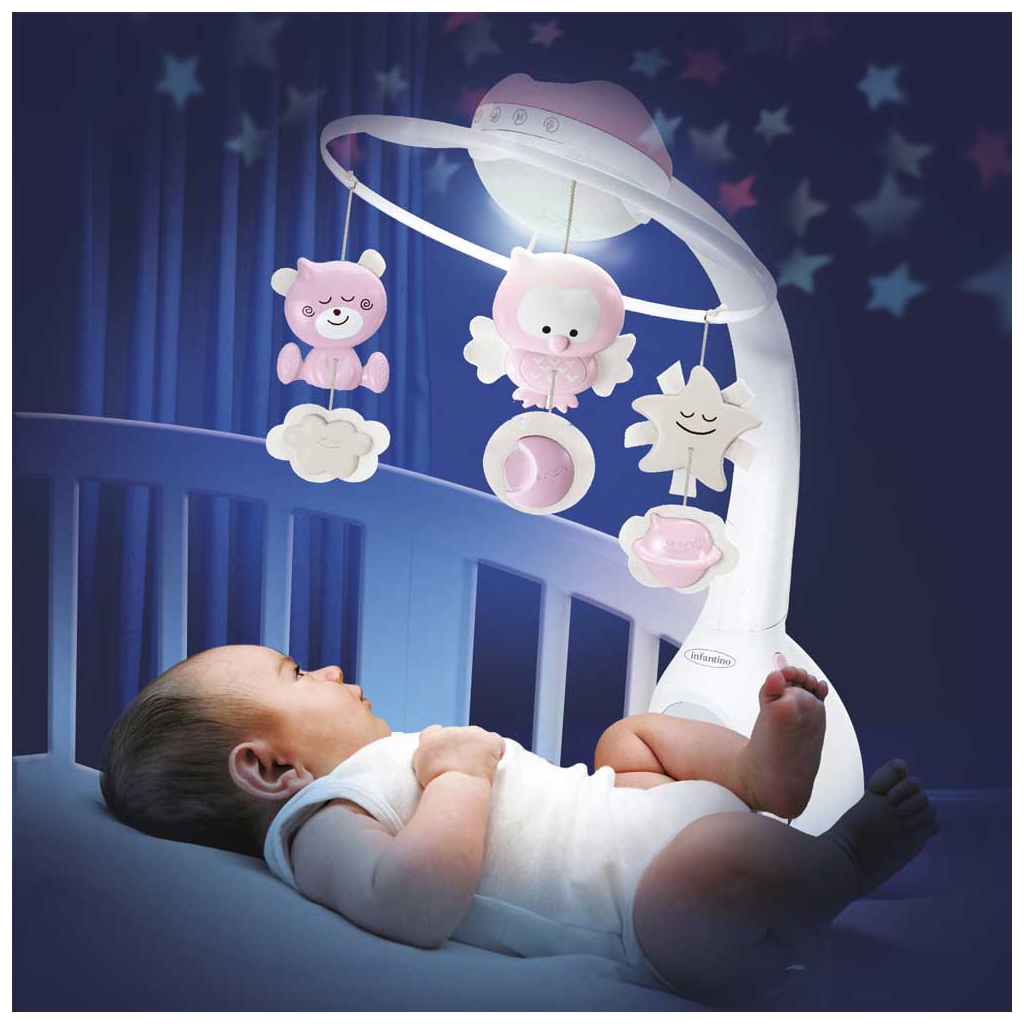 Мобіле Infantino 3 в 1 з проєктором Рожевий (004914I) - изображение 4