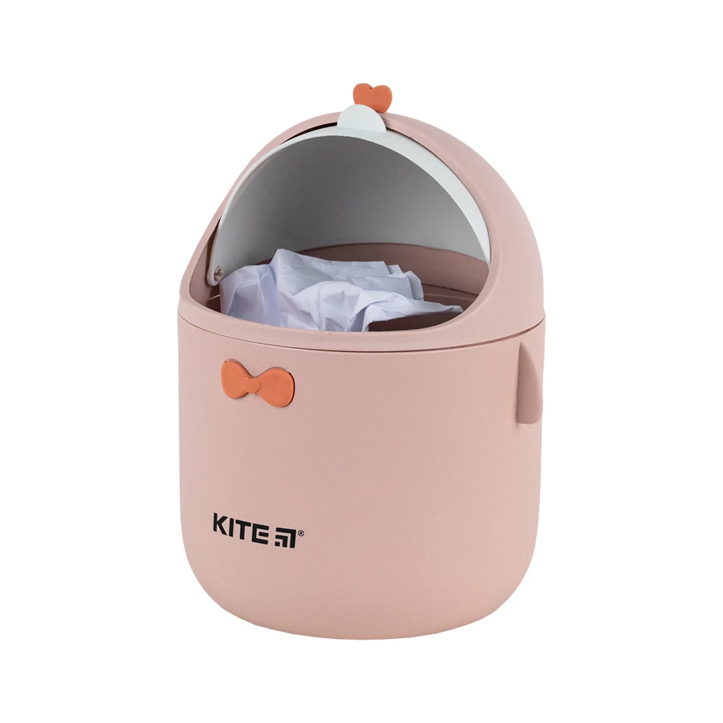 Кошик для паперів Kite Настільний контейнер для сміття, персиковий (K24-010-2) - зображення 4