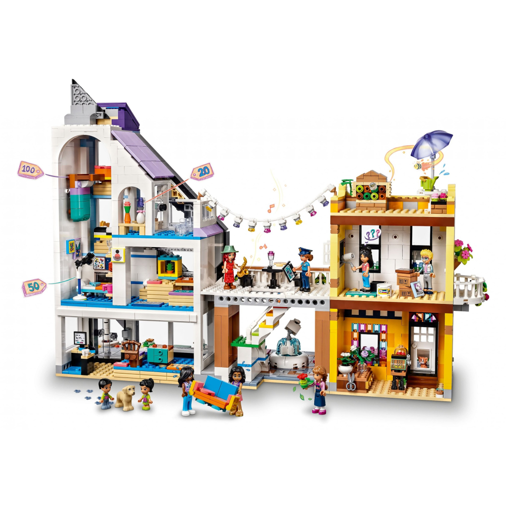 Конструктор LEGO Friends Квіткові та дизайнерські крамниці у центрі міста 2010 деталей (41732) - зображення 6