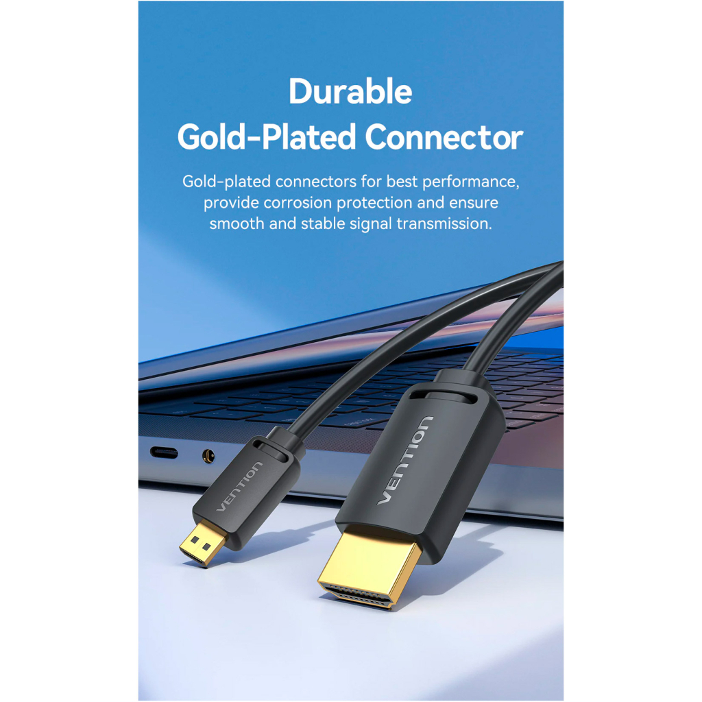 Кабель мультимедійний HDMI to HDMI Micro 3.0m V2.0 4K 60Hz18Gbps HDR Dolby Vention (AGIBI) - зображення 11