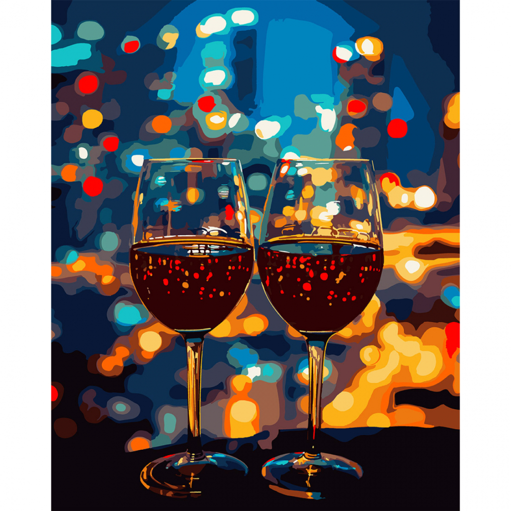 Картина по номерам Santi Нічне побачення, 40*50см, LED підсвітка (955085) - зображення 1