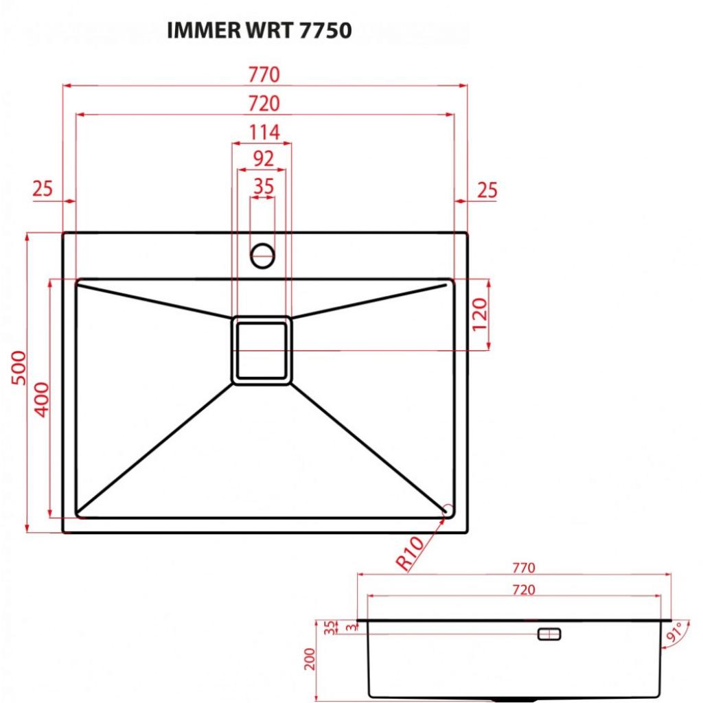Мийка кухонна Weilor IMMER WRT 7750 - зображення 10