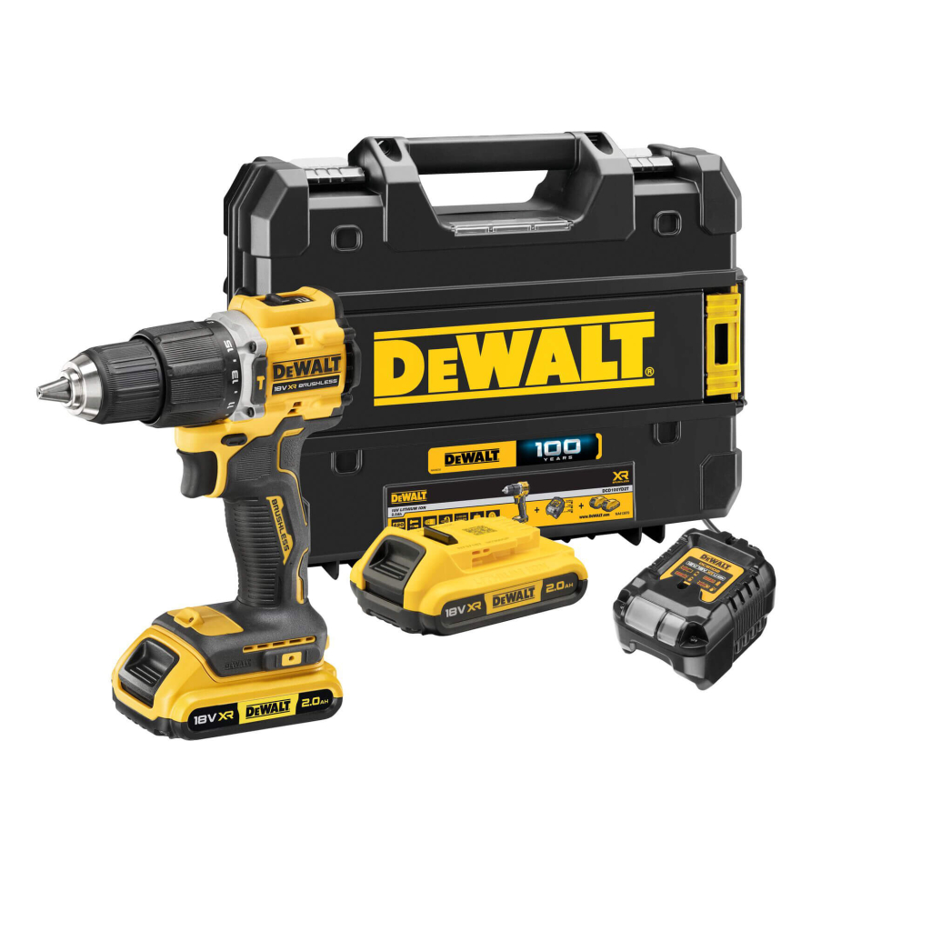 Шуруповерт DeWALT ударний XR Li-Ion 18 В 2 Ач, 68 Нм, 0-450/0-1650 об/хв, TSTAK (DCD100YD2T) - зображення 1