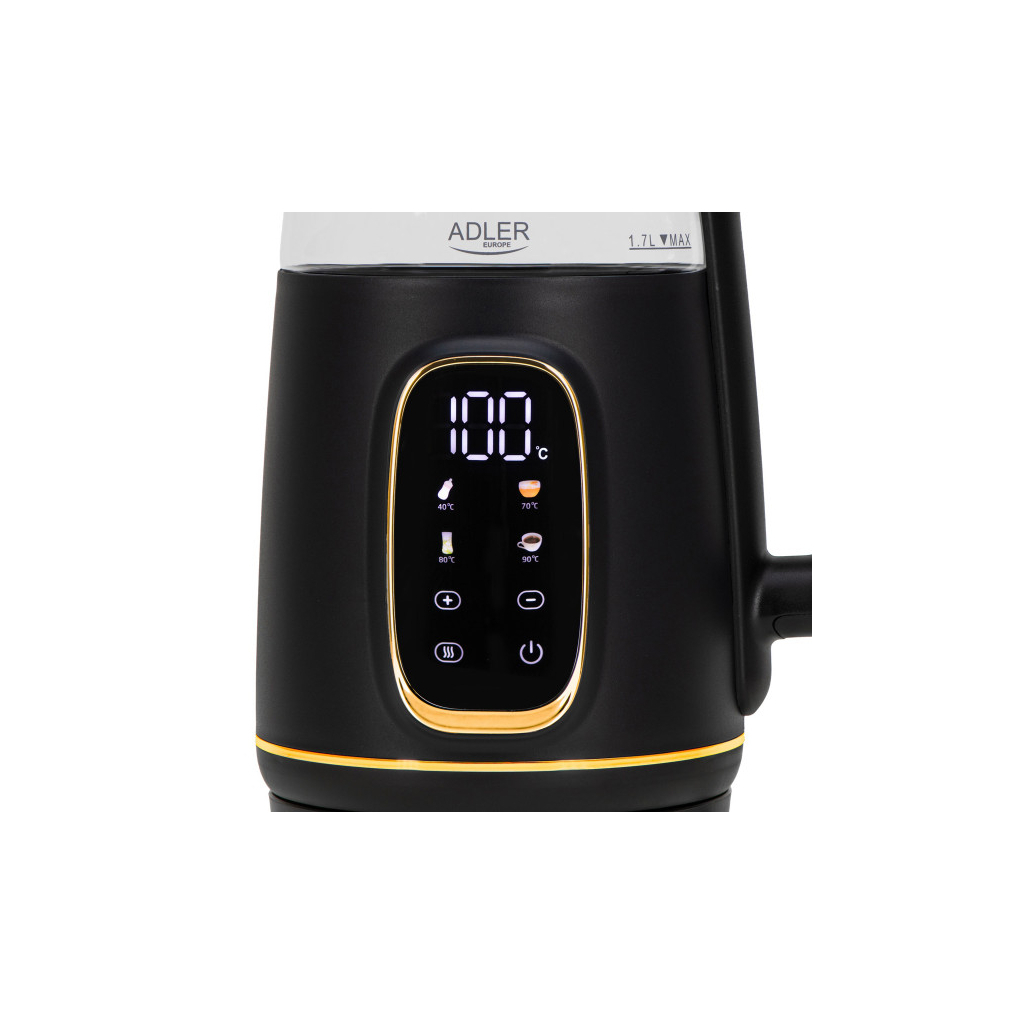Електрочайник Adler AD 1305 black gold - зображення 6