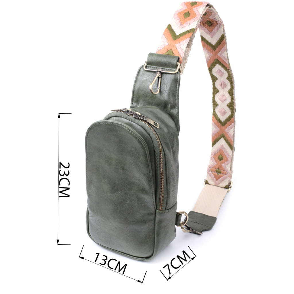 Сумка Vintage Через плече з екошкіри Зелена (22791) - зображення 3