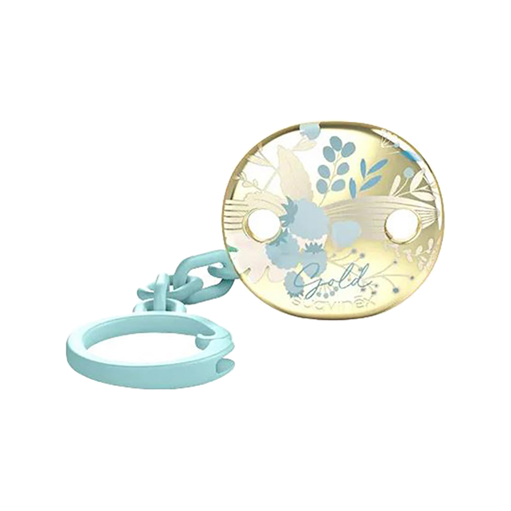 Кліпса для пустушок Suavinex Gold Edition блакитна (307867) - зображення 1