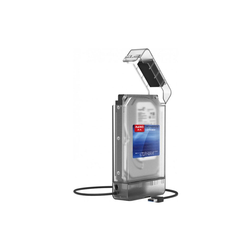 Кишеня зовнішня Maiwo K104A USB 3.0 - SATA III, с блоком питания 12В/2А (K10435) - зображення 1