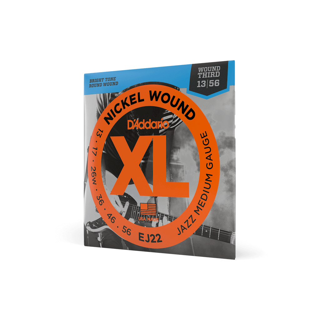 Струни для гітари D'Addario XL Nickel Wound Jazz Medium (13-56) (EJ22) - зображення 2