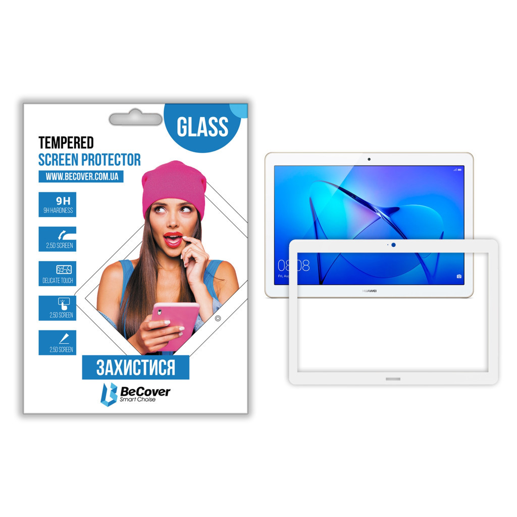 Скло захисне BeCover HUAWEI MediaPad T3 10 White (703747) - зображення 1