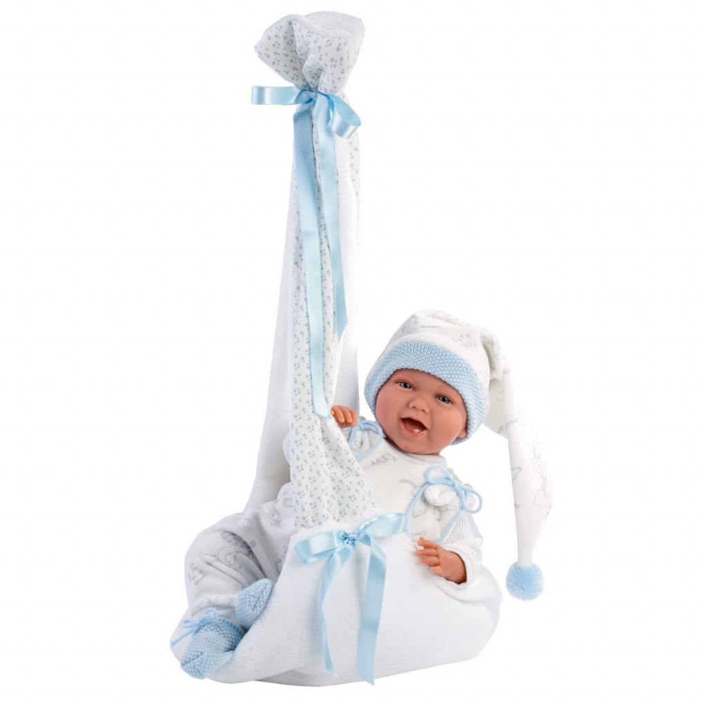 Пупс Llorens Mimo sonrisas capazo ciguena azul, 42 см (74005) - зображення 4