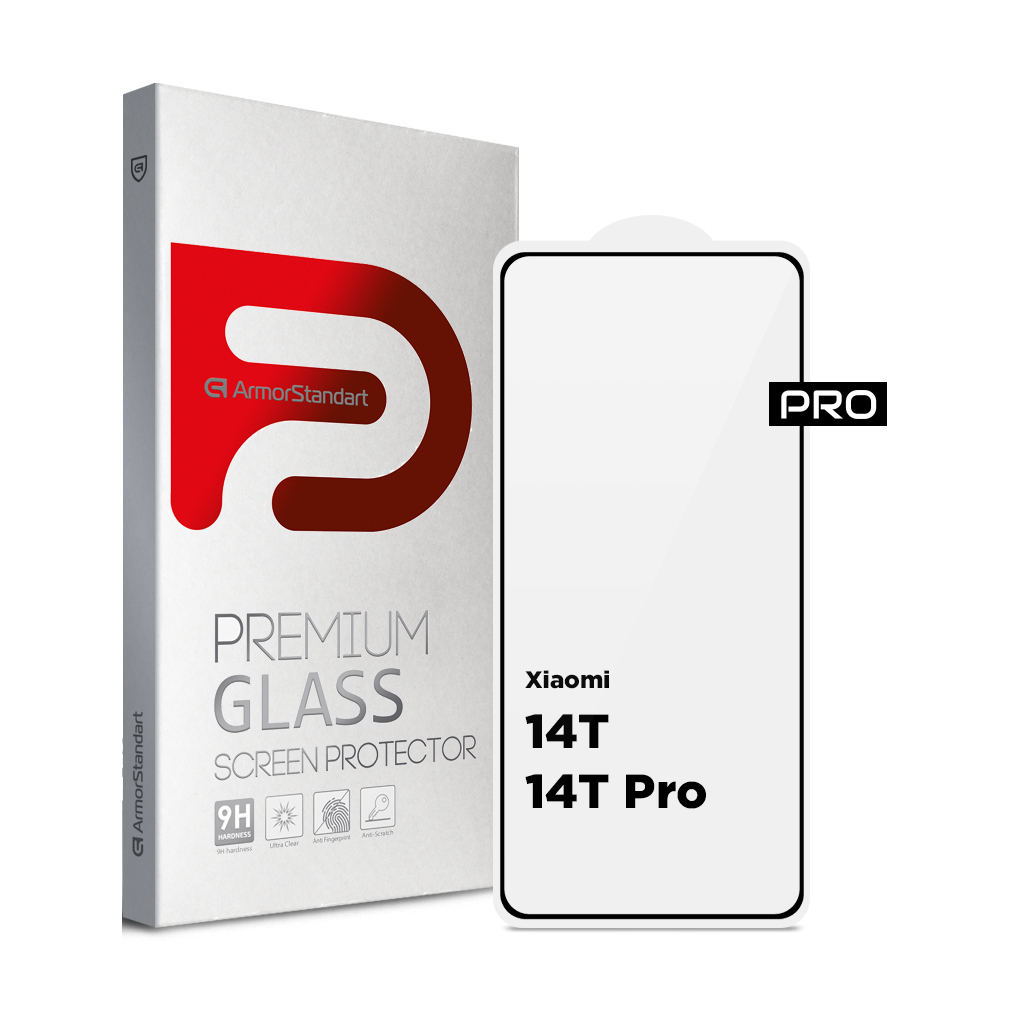 Скло захисне Armorstandart Pro Xiaomi 14T / 14T Pro Black (ARM79330) - зображення 1