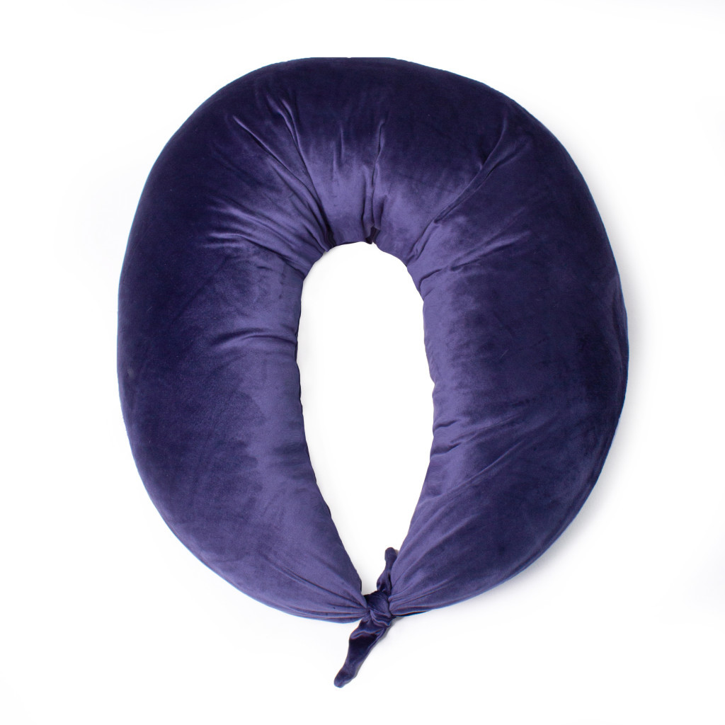 Подушка MirSon для вагітних та годування №8304 Velvet Line 28-0006 Navy blue Велюр 30х170х20 см (2200006200291) - изображение 2